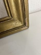 Paire de cadres bois dorés anciens pour tableau ou estampe -