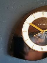 Horloge formica vintage pendule murale silencieuse Bayard
