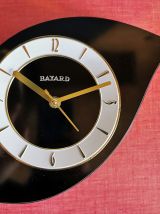Horloge formica vintage pendule murale silencieuse Bayard