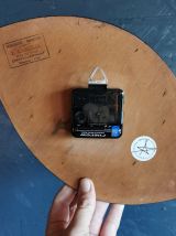 Horloge formica vintage pendule murale silencieuse Bayard