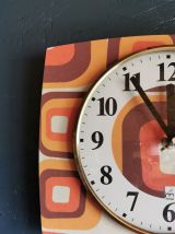 Horloge vintage pendule murale silencieuse "Japy seventies"