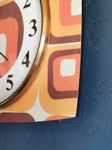 Horloge vintage pendule murale silencieuse "Japy seventies"