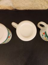 Lot de 3 tasses “8 à huit” – vintage graphique