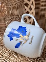 Mug grande tasse fleur bleue 