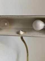 Lampe vintage 1960 de banquier Aluminor noire dorée bureau -