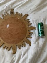 Miroir vintage 1960 soleil or résine sorcière - 49 cm