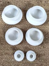 Lot de 6 pots de conservation alimentaire en faïence 