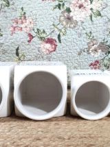 Lot de 6 pots de conservation alimentaire en faïence 