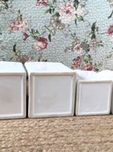 Lot de 6 pots de conservation alimentaire en faïence 