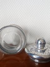 Bonbonnière vintage en verre églomisé 