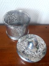 Bonbonnière vintage en verre églomisé 