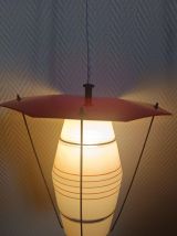 Suspension vintage verre et Plexiglas 1960 