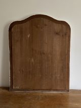 Miroir ancien à chapeau de gendarme. Blanc. 72x56.