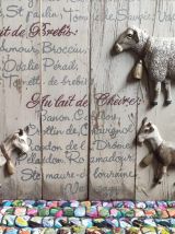 Panneau en bois Country corner "La carte des fromages"