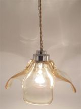  Suspension en verre or 