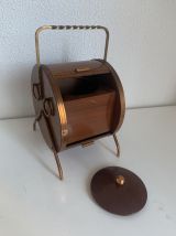 Pot vintage 1960 à tabac tabatière fut tonneau pipe vin - 25