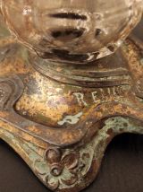 Encrier ancien signé Robert Elias – Laiton – Objet rare XIXᵉ