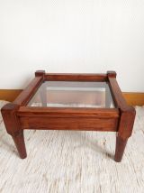 Table basse scandinave bois et verre 
