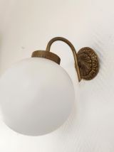 Paire d'appliques col de cygne doré 