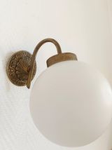 Paire d'appliques col de cygne doré 