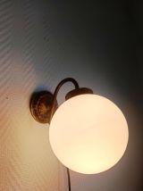 Paire d'appliques col de cygne doré 