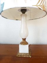 Lampe albâtre et bronze doré 