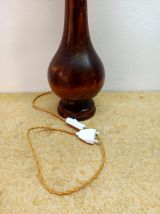 Lampe art déco bois et opaline 