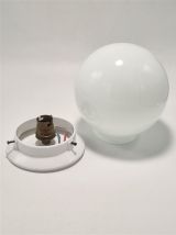 Plafonnier globe opaline