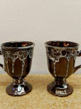 6 mazagrans vintage Sars Poterie 