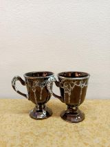 6 mazagrans vintage Sars Poterie 