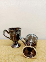 6 mazagrans vintage Sars Poterie 