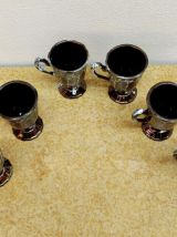 6 mazagrans vintage Sars Poterie 