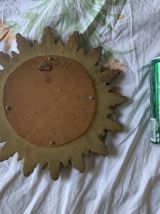 Miroir vintage 1960 soleil oeil de sorcière or - 27 cm