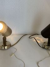 Paire de spots vintage 1950 Lita Zodiac de Jacques Biny noir