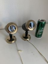 Paire de spots vintage 1950 Lita Zodiac de Jacques Biny noir