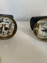 Paire de spots vintage 1950 Lita Zodiac de Jacques Biny noir