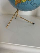 Ancienne mappemonde de la marque Taride en métal laqué circa