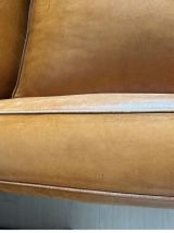 Canapé fabriqué sur mesure 3 pl. en mouton de basane 