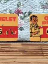 6 étiquettes de boucherie (vintage)