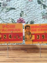 4 étiquettes de boucherie (vintage)