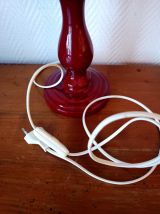 Lampe céramique et nacre bleu vintage 