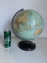 Globe vintage 1960 terrestre lampe Süd-west verlag Munchen  