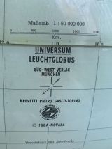 Globe vintage 1960 terrestre lampe Süd-west verlag Munchen  