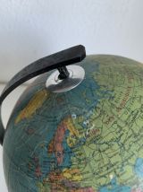 Globe vintage 1972 terrestre mappemonde verre Taride tripode