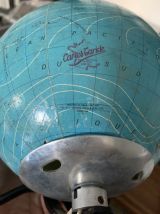 Globe vintage 1972 terrestre mappemonde verre Taride tripode