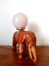 Lampe éléphant verre de Clichy art déco 