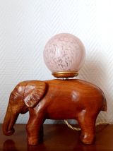Lampe éléphant verre de Clichy art déco 