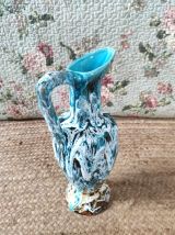 Grand vase/pichet en céramique émaillée Vallauris (années 60