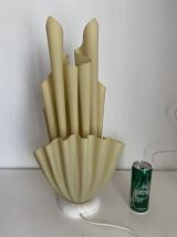 Lampe vintage 1970 Georgia Jacob modèle Corolle jaune flave 