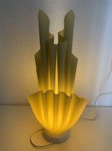 Lampe vintage 1970 Georgia Jacob modèle Corolle jaune flave 